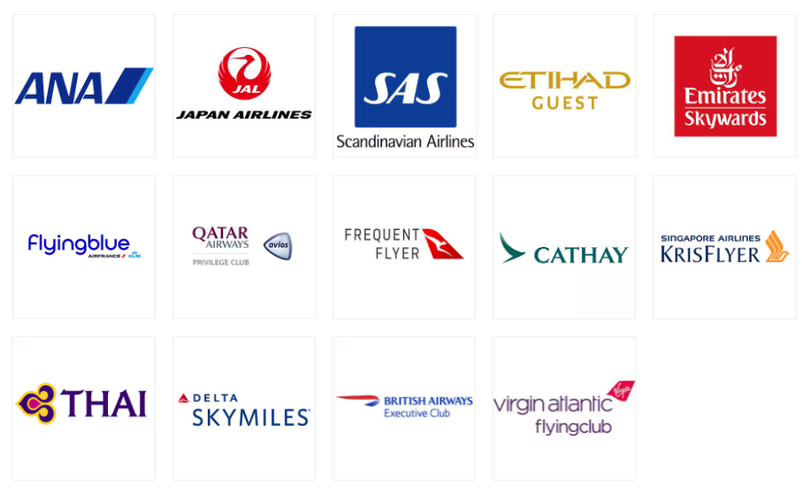アメックスポイントをマイル移行できる航空会社（JAL、ANA、スカンジナビア航空、エティハド航空、カタール航空、カンタス航空、キャセイパシフィック航空、デルタ航空、ヴァージンアトランティック航空）