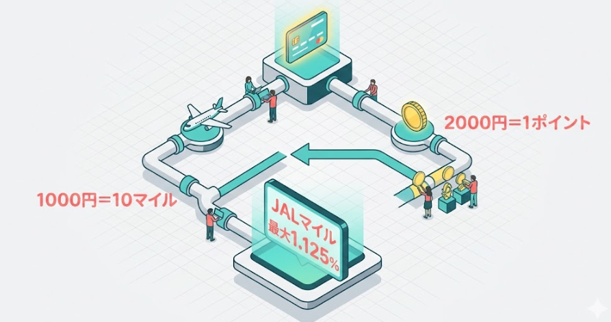 セゾンマイルクラブでJALマイル還元率が最大1.125%