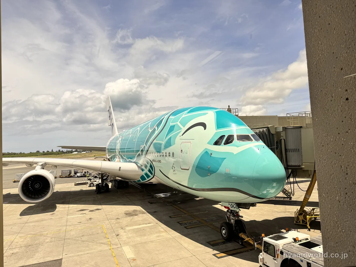 ANA機と空港の雰囲気イメージ