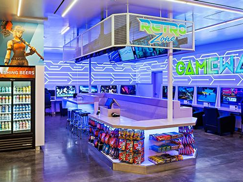 ロサンゼルス国際空港のゲーミング施設Gamewayの店内