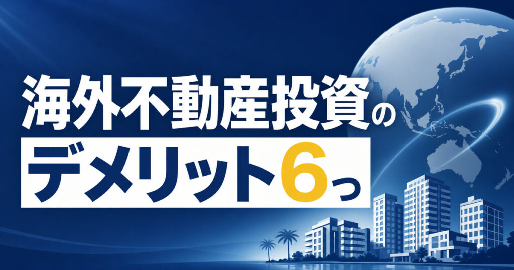 海外不動産投資のデメリット6つ